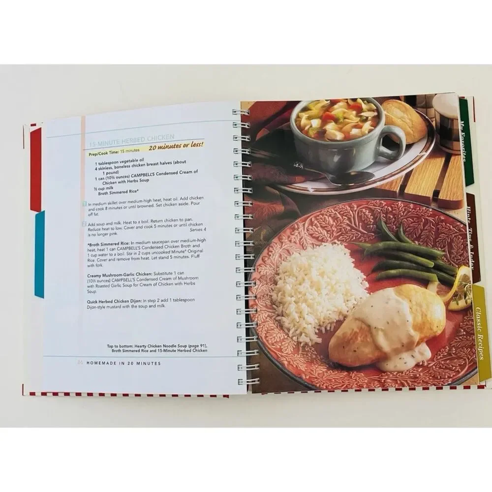 Campbells & Jell-O Collection: Lot of 2 Cookbooks-3 Cookbooks in 1- Spiral-bound